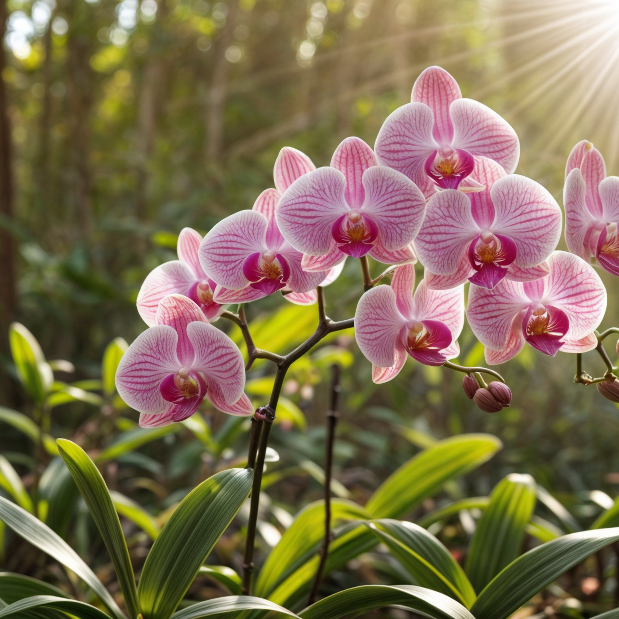 Pink orchid flowers - Wallpapers for iPad Pro 11″ 2024 in 2420x2420 resolution