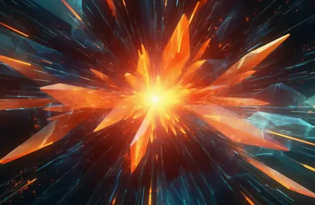 Abstraction wallpapers: crystals, explosion, shards, radiation