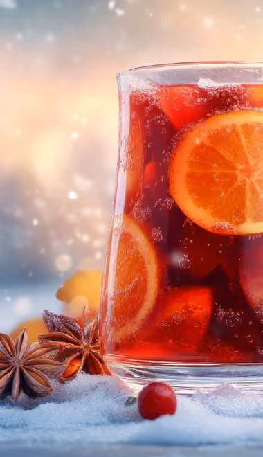 Food wallpapers: mulled wine, orange, cozy, star anise