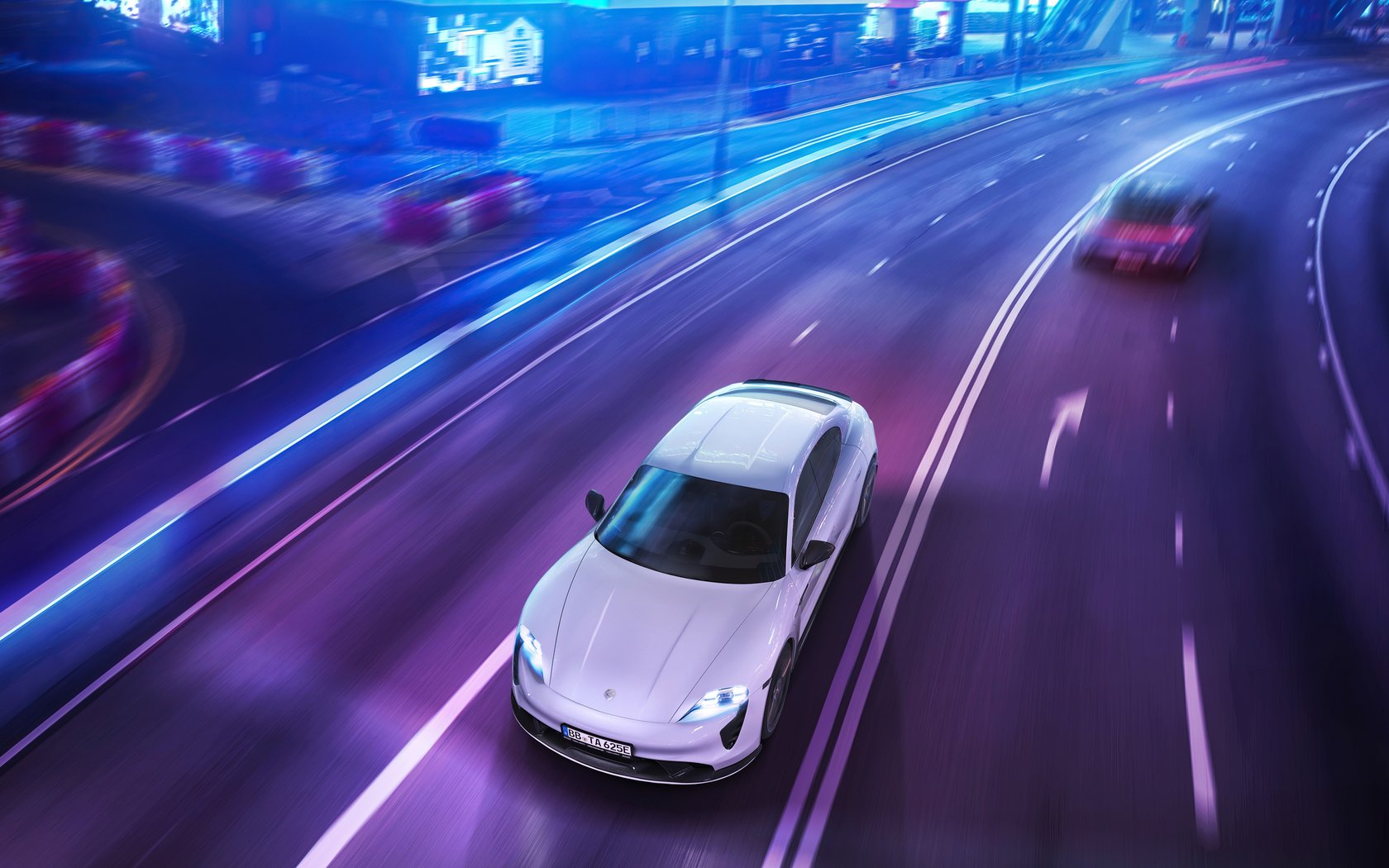 White Porsche Taycan - WSXGA+ wallpapers in 1680x1050 resolution