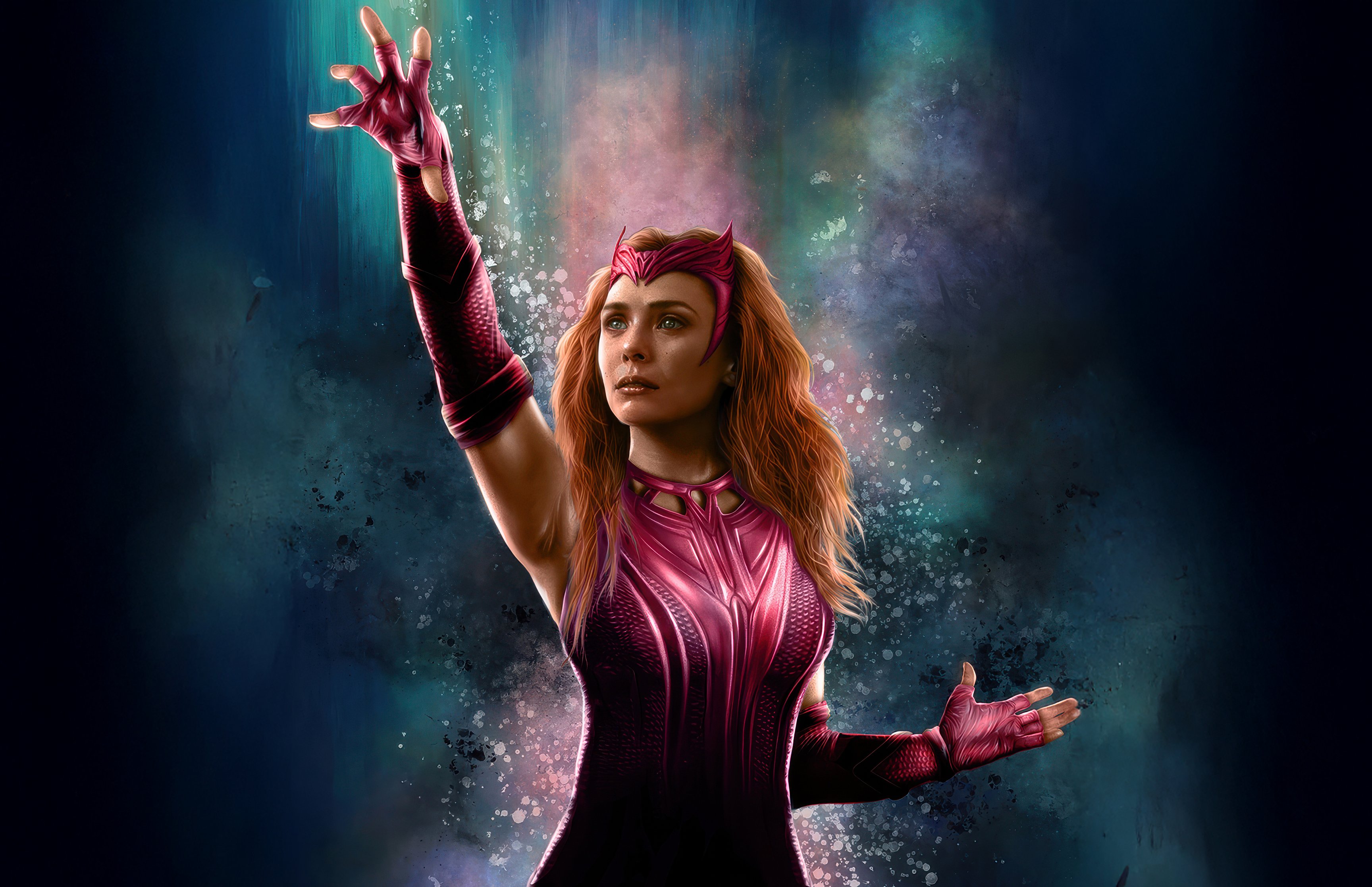 Elizabeth Olsen as the Scarlet Witch - Wallpapers for Apple MacBook 16.2″ in 3456x2234 resolution