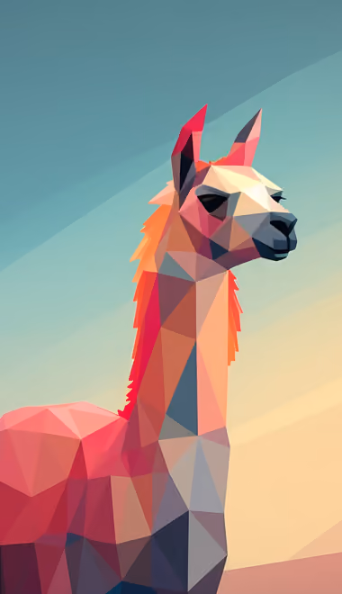 Illustrations wallpapers: lama, low poly, geometry, shape