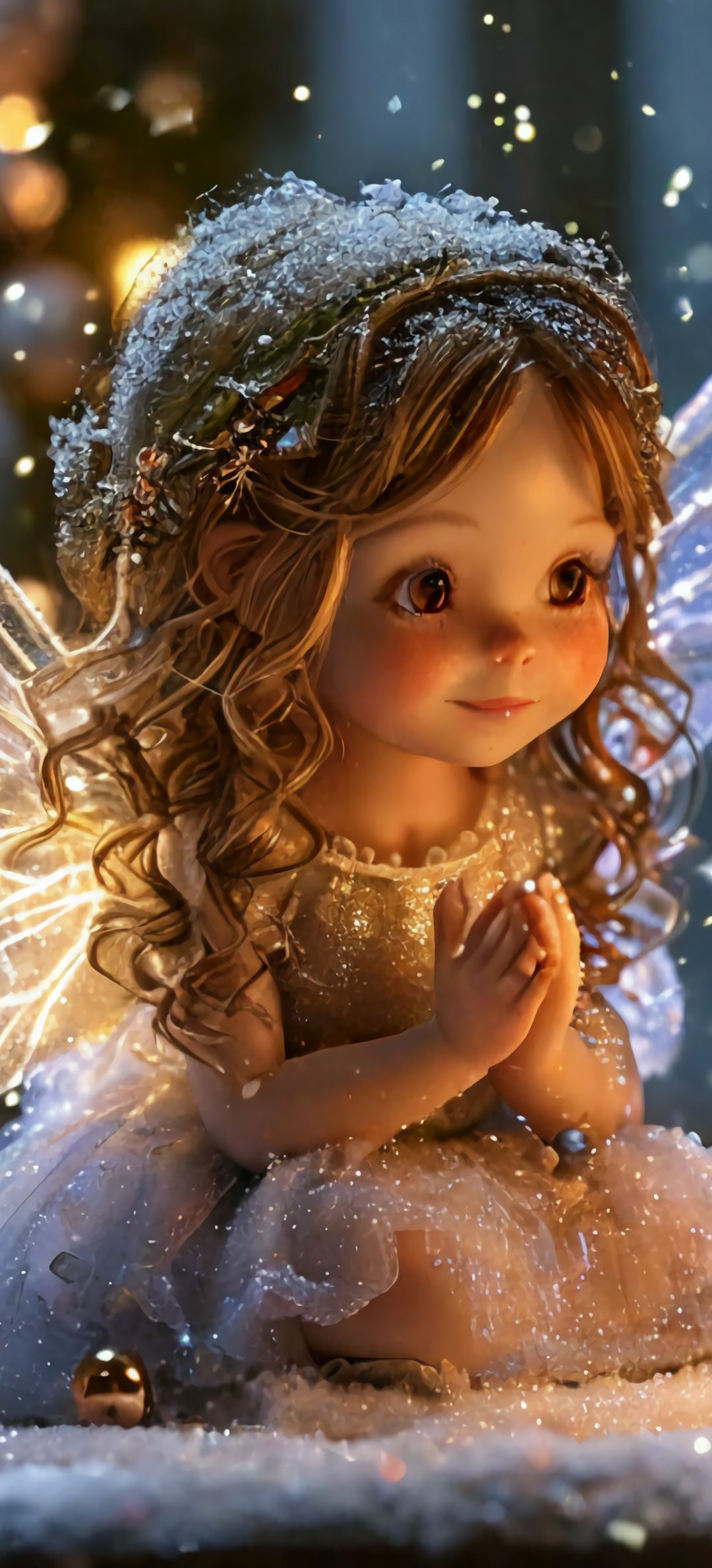 Christmas angel doll with wings - Wallpapers for Honor/Huawei in 1080x2376 resolution