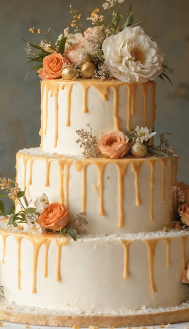 Cream Wallpapers for HTC/BlackBerry (480x640): cake, wedding, flowers, roses