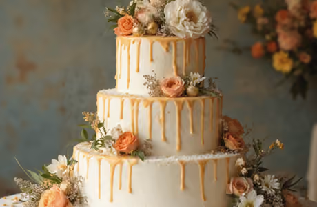 Food wallpapers: cake, wedding, flowers, roses