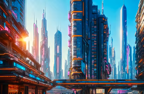Cities wallpapers: skyscrapers, architecture, neon, building