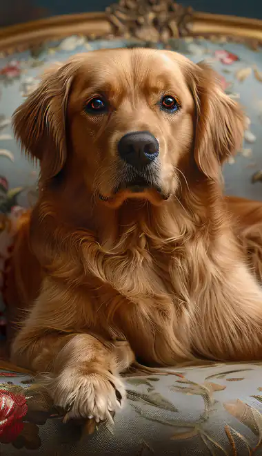 Animals wallpapers: retriever, sofa, pet, wood