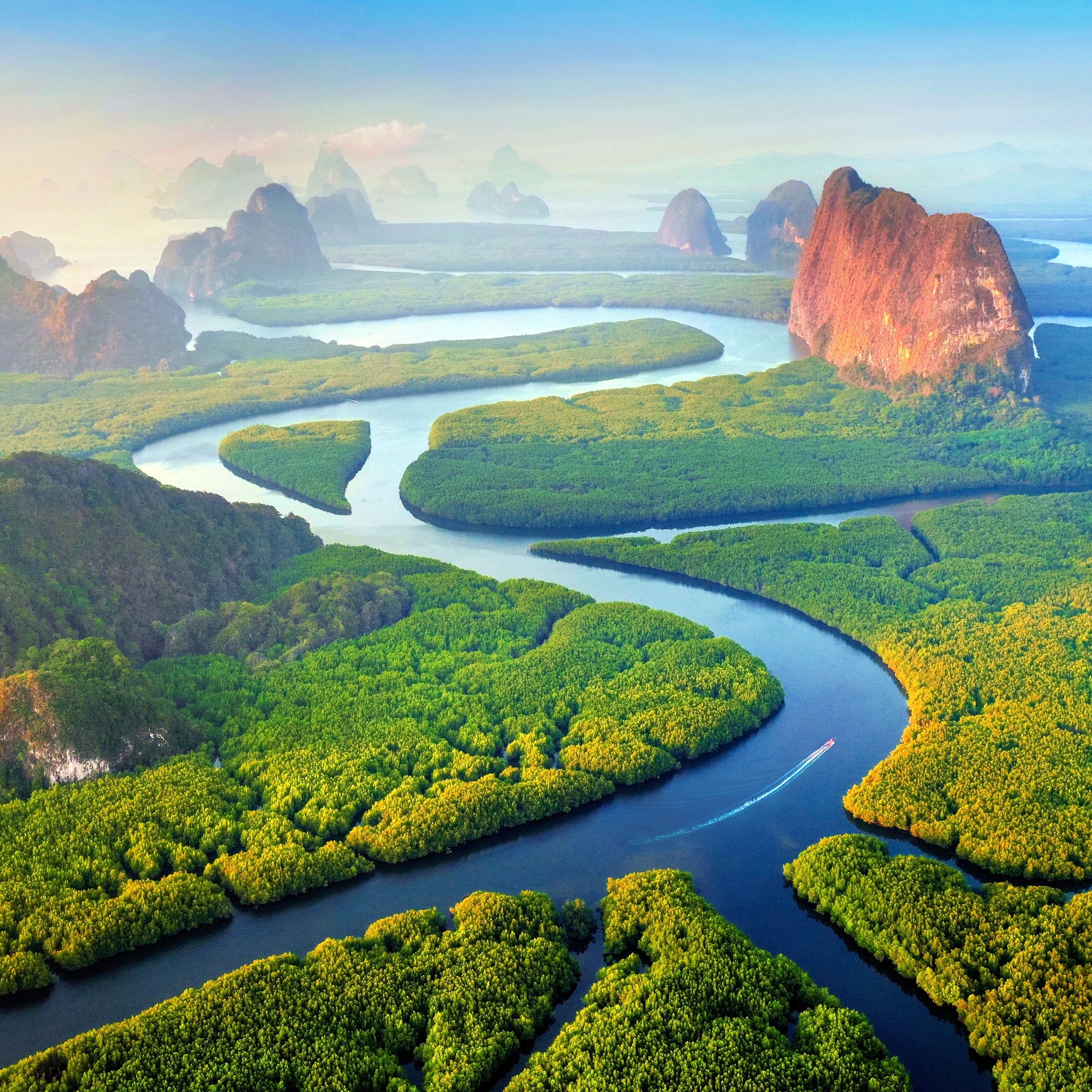 Mangrove River top view - Wallpapers for iPad Pro 13″ in 2752x2752 resolution