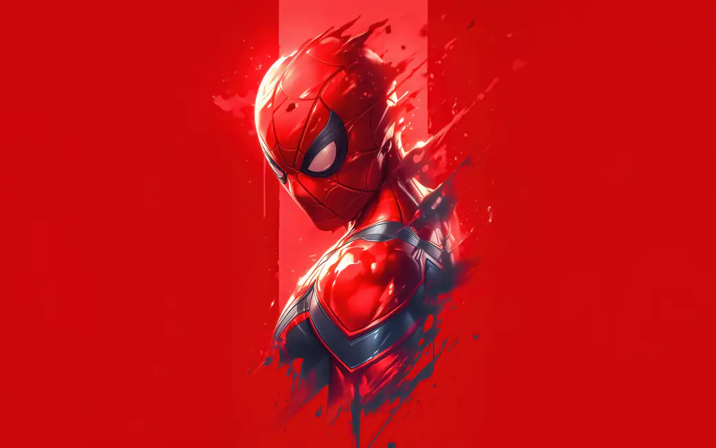 Spiderman Close-up Facing Left — desktop and phone wallpaper, free download