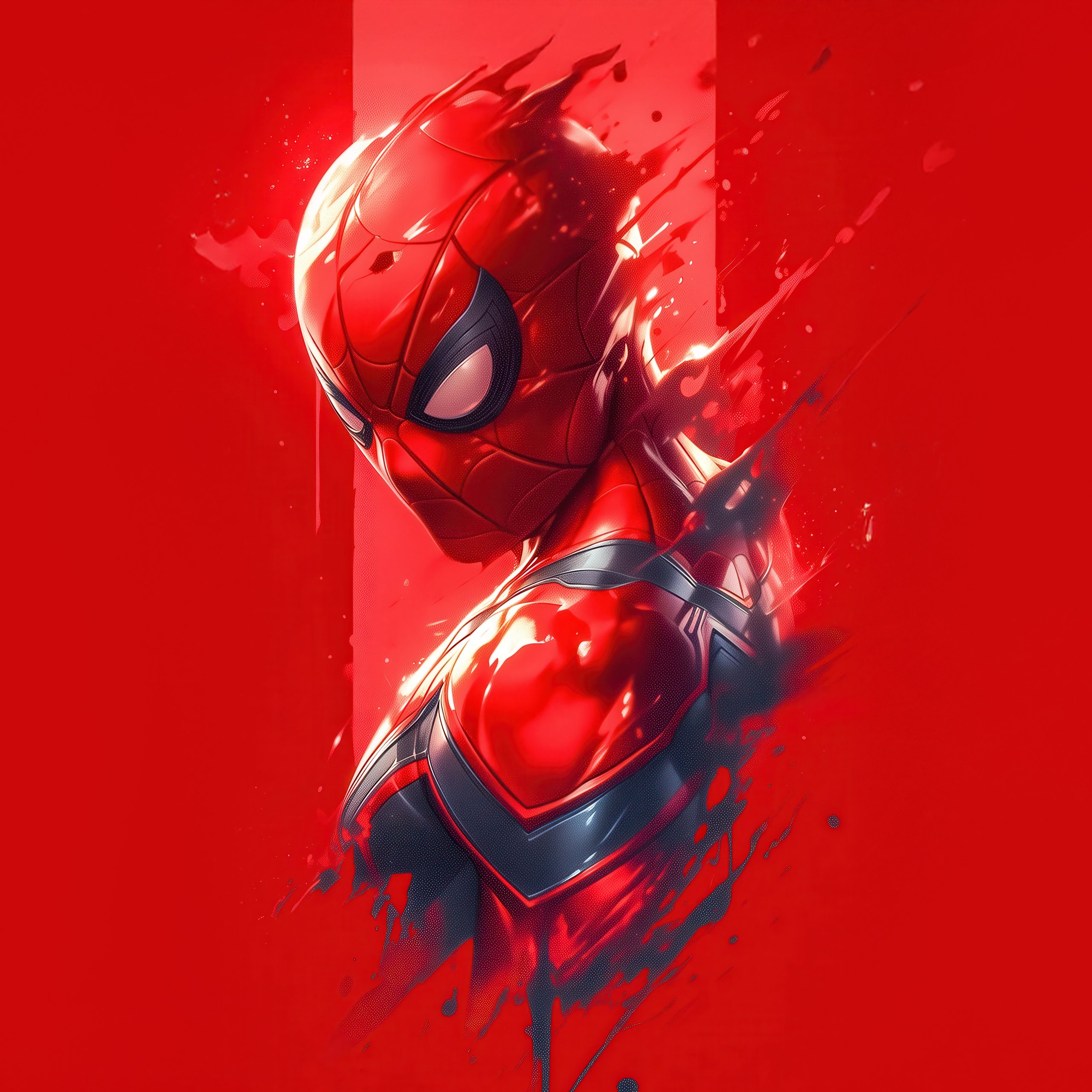 Spiderman Close-up Facing Left - Wallpapers for Samsung Galaxy Tab S9 FE+/Tab S11, Xiaomi Pad 5, Redmi Pad 2 Pro, POCO Pad in 2560x2560 resolution