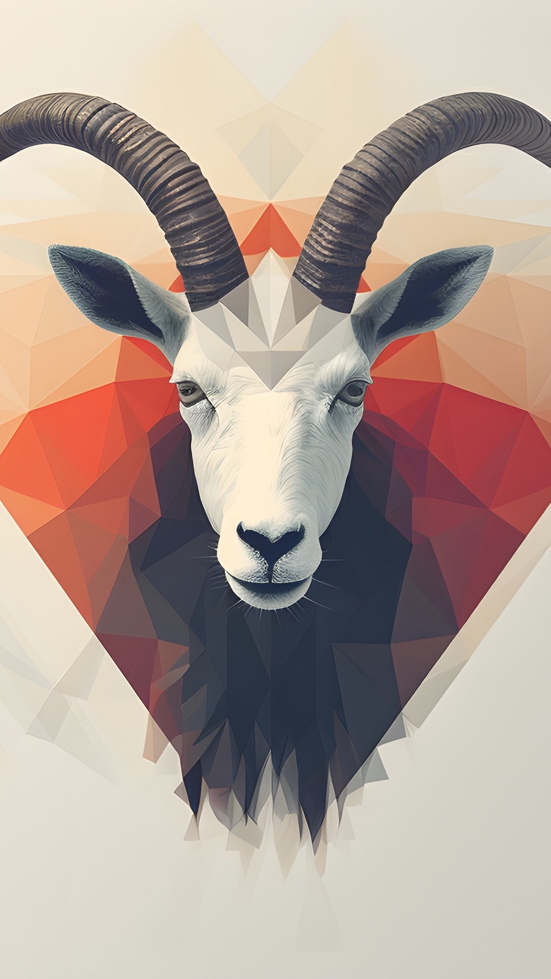 Goats head in low poly - Wallpapers for Samsung, Honor, Sony in 1080x1920 resolution