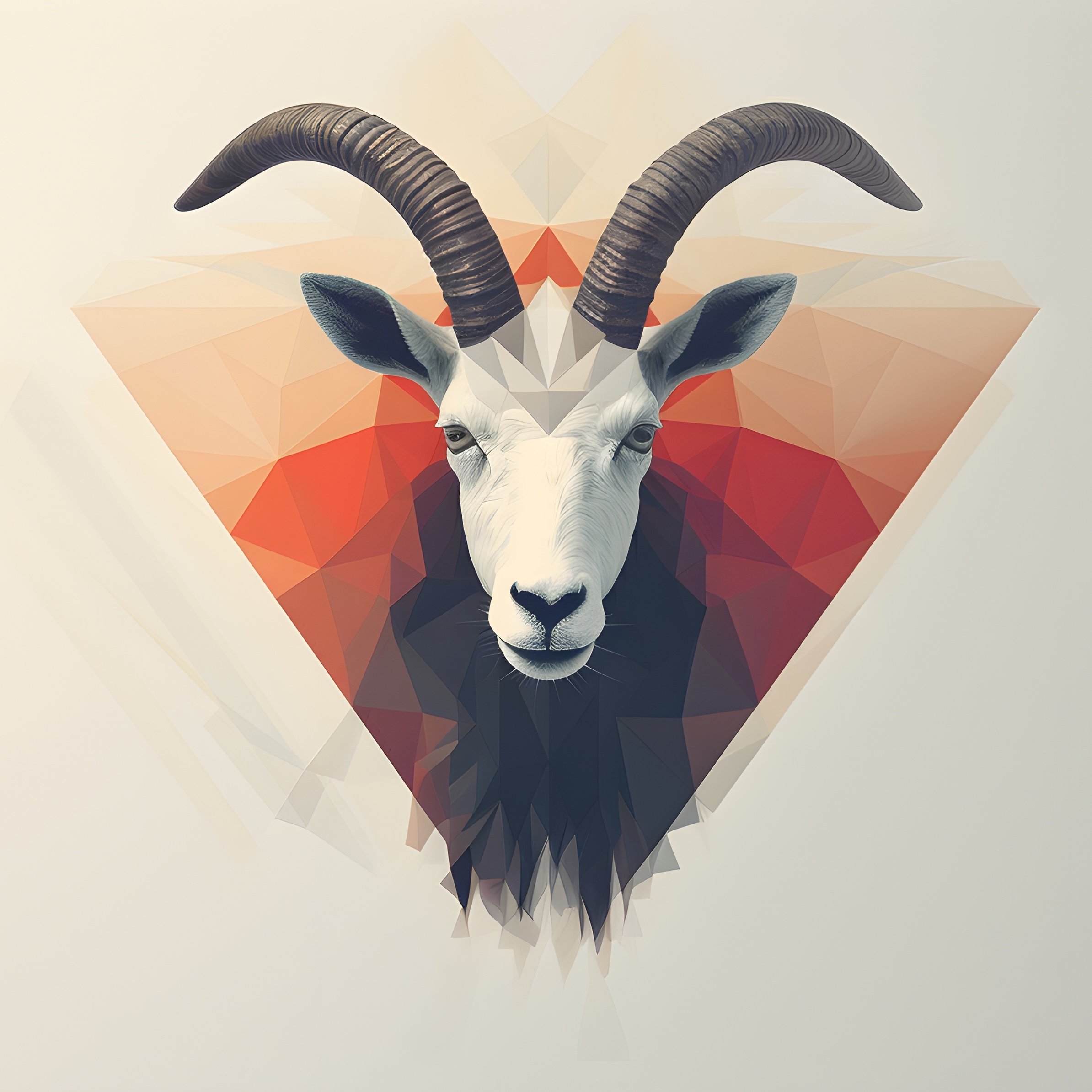 Goats head in low poly - Wallpapers for iPad Pro 11″ in 2388x2388 resolution