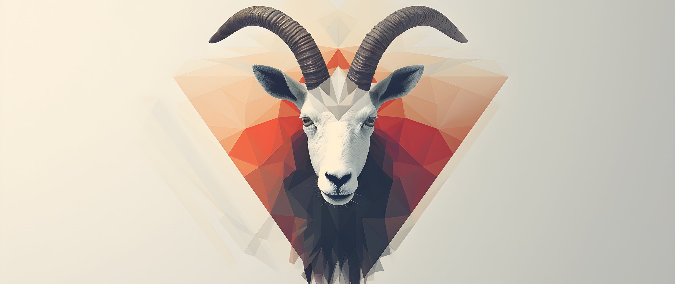 Goats head in low poly - UltraWide 21:9 wallpapers in 2560x1080 resolution
