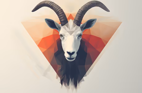 Geometry Wallpapers: goat, horns, low poly, minimalism