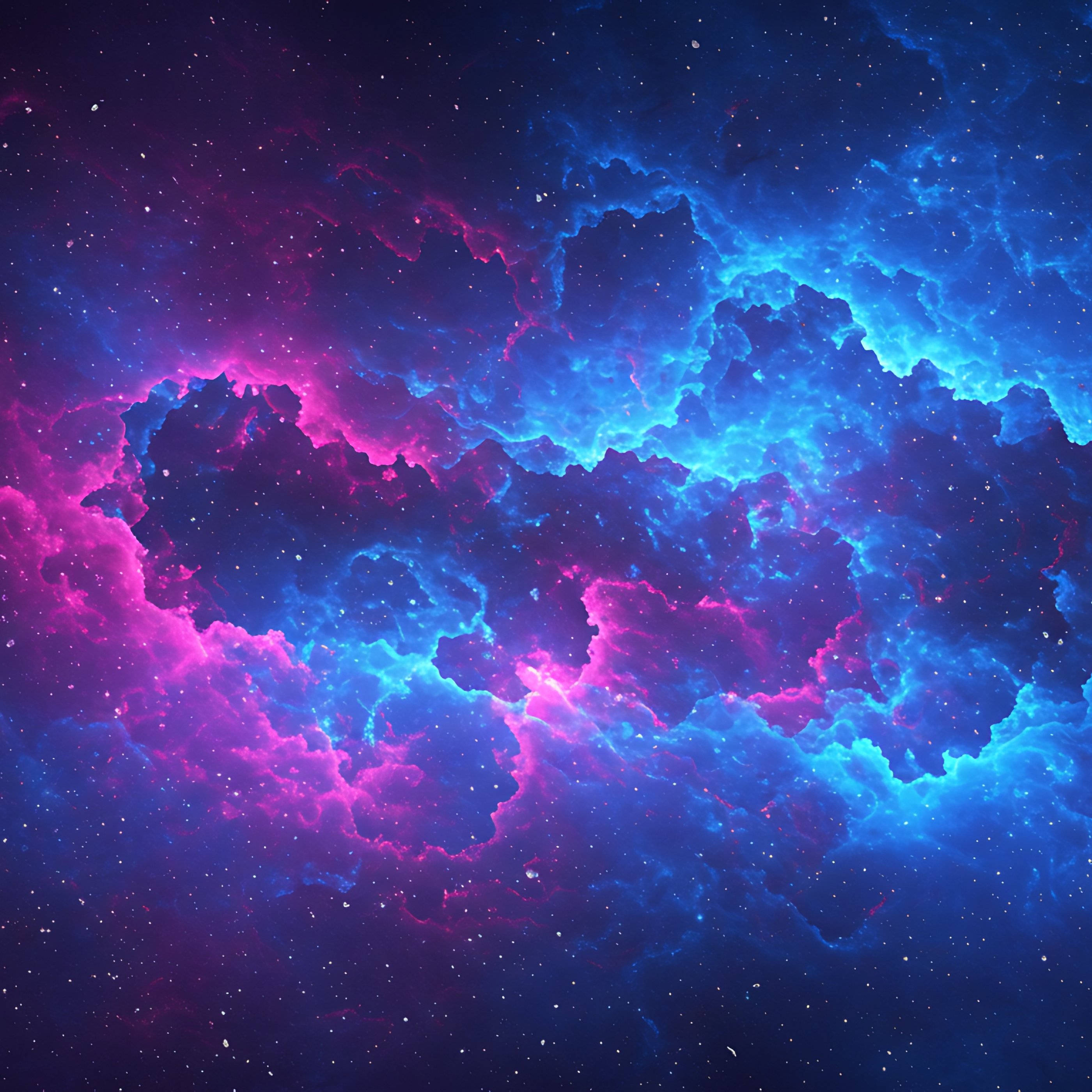 Blue-violet cosmic nebula - Wallpapers for Samsung Galaxy Tab S9+ in 2800x2800 resolution