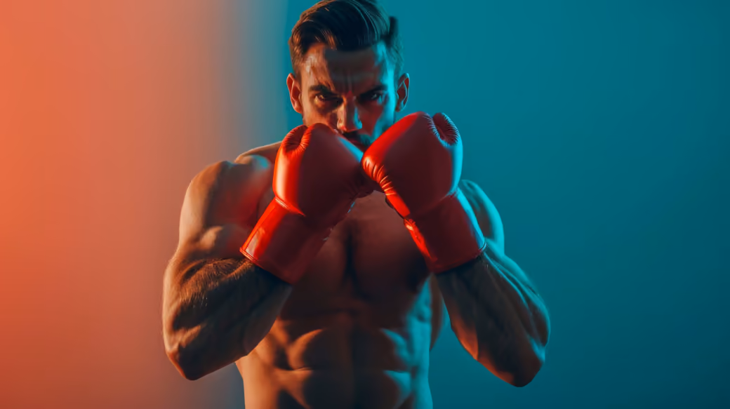 Boxer with red gloves - Wallpapers for iPhone 4/4S in 640x960 resolution