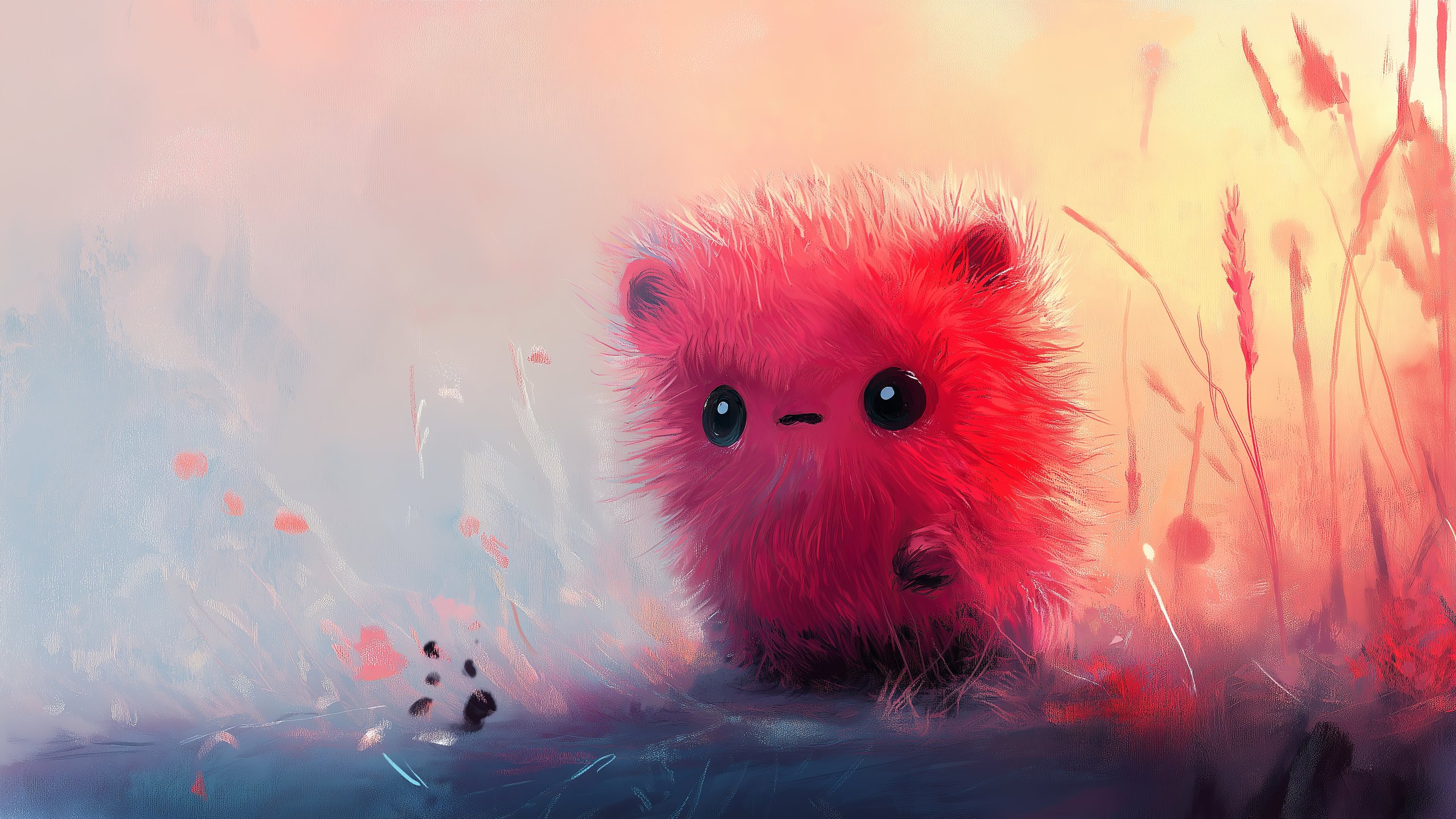 Small furry creature in a field - 2K Quad HD wallpapers in 2560x1440 resolution