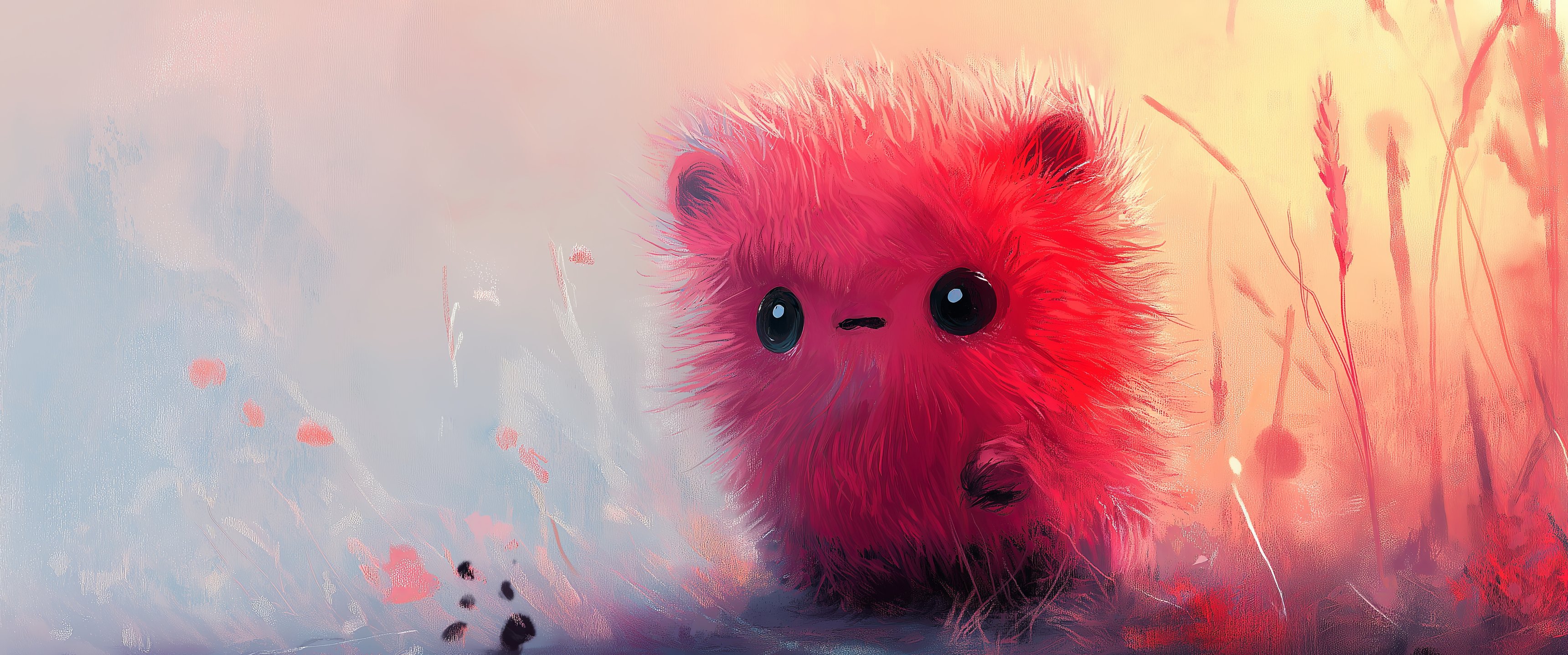Small furry creature in a field - UltraWide 21:9 wallpapers in 3440x1440 resolution