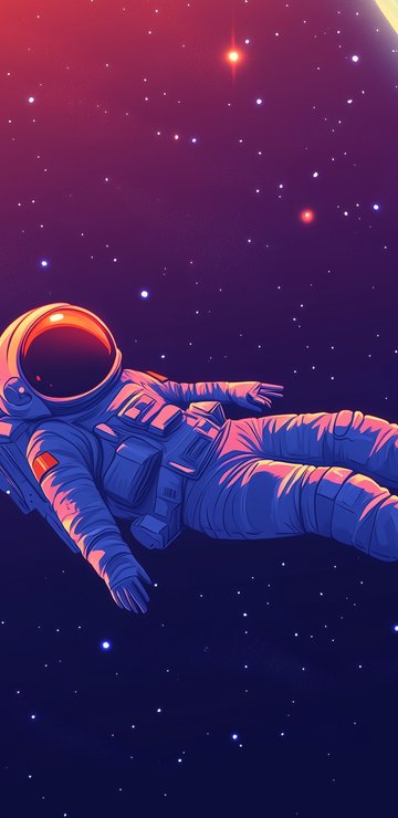 Astronaut in Earth orbit - Wallpapers for Samsung in 360x740 resolution