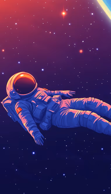 Обои космос: космонавт, Земля, скафандр, орбита