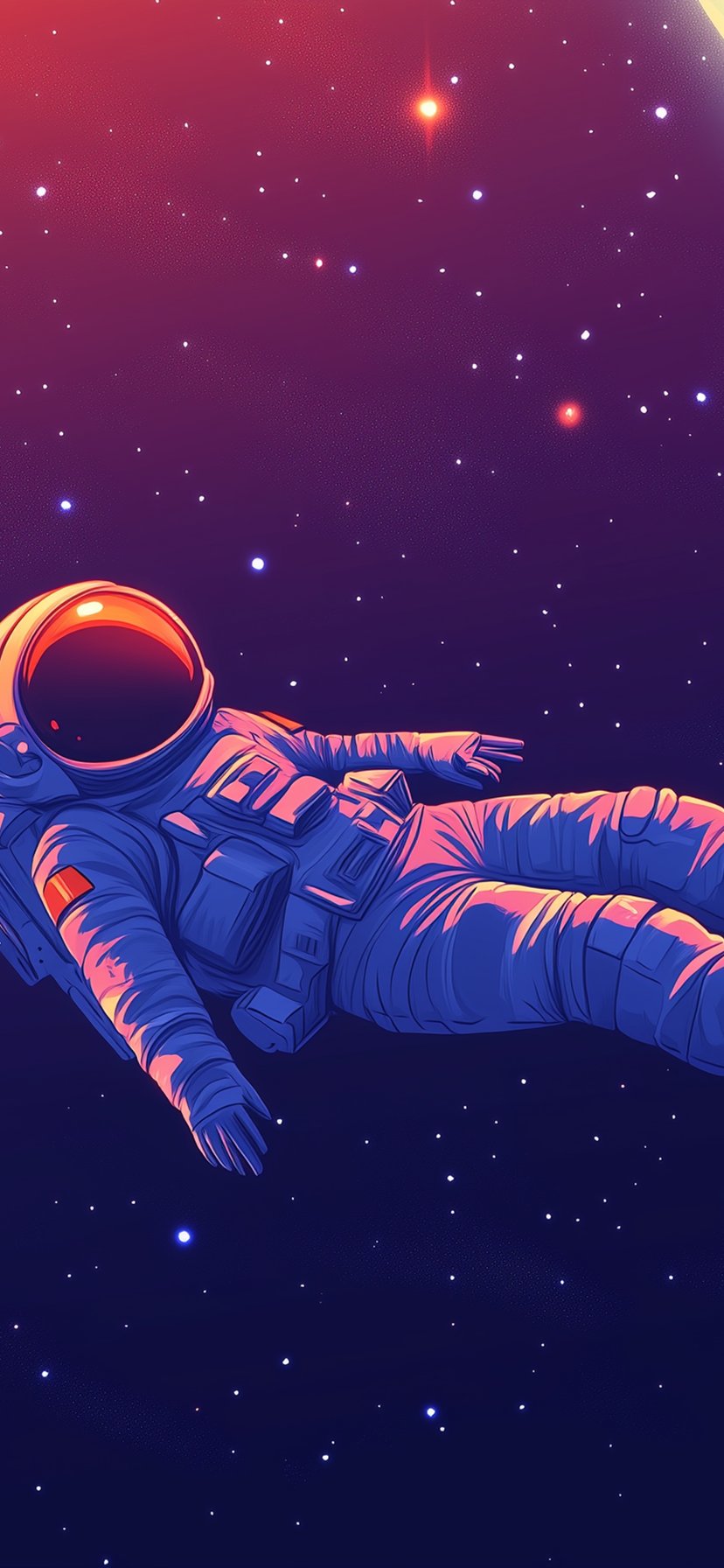 Astronaut in Earth orbit - Wallpapers for iPhone 11/XR in 828x1792 resolution