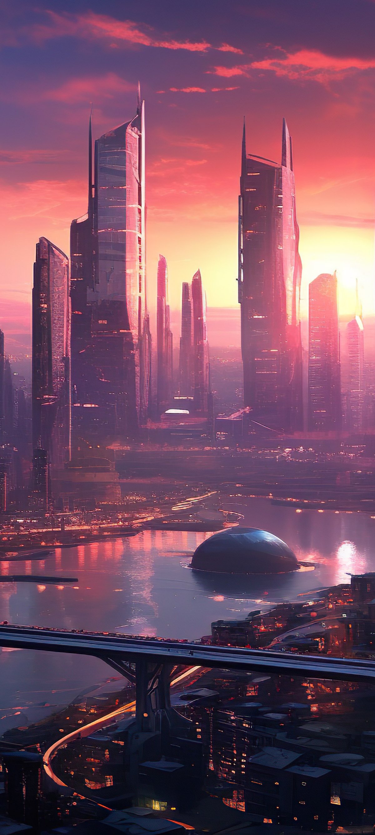 Megacity of the future - Wallpapers for Xiaomi 15 in 1200x2670 resolution