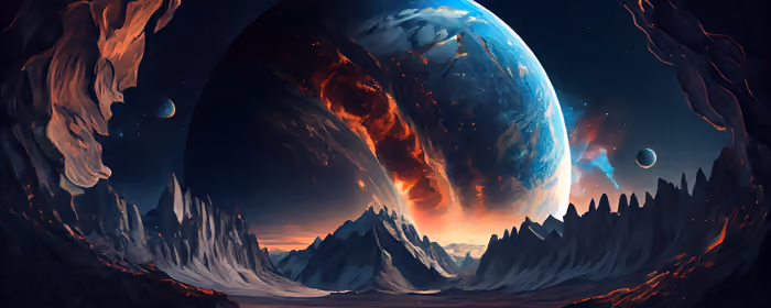 Space wallpapers: planet, extraterrestrial, orbit, lava