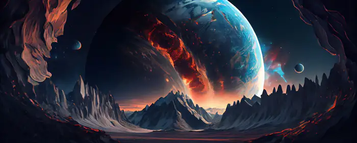 Space wallpapers: planet, extraterrestrial, orbit, lava
