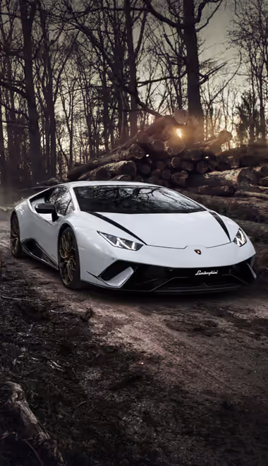 Обои для iPhone 12 Pro/13 Pro/14 (1170x2532): Lamborghini Huracán, суперкар, спорткар, лес