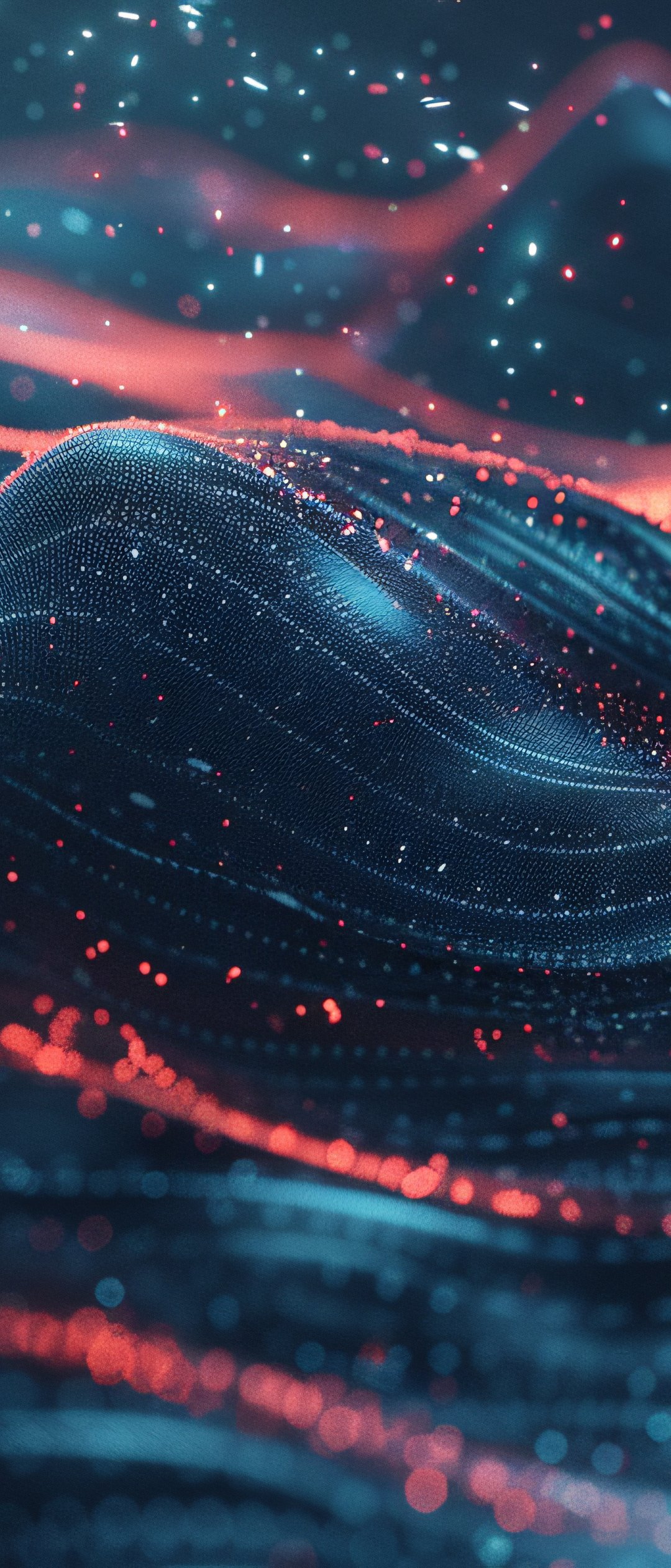 Digital wave pattern with glowing dots - Wallpapers for Samsung Galaxy Z Flip7, Sony Xperia 5 II/5 III/5 V/10 IV/10 V, Xiaomi Mix Fold 3 in 1080x2520 resolution