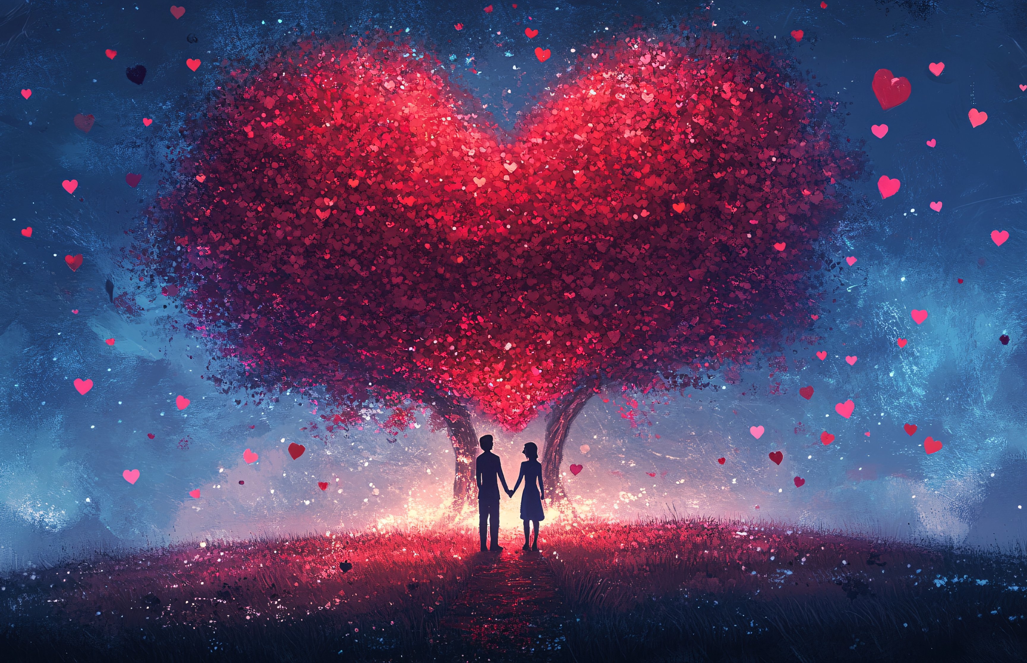 Heart-shaped tree - Wallpapers for Apple MacBook 16.2″ in 3456x2234 resolution