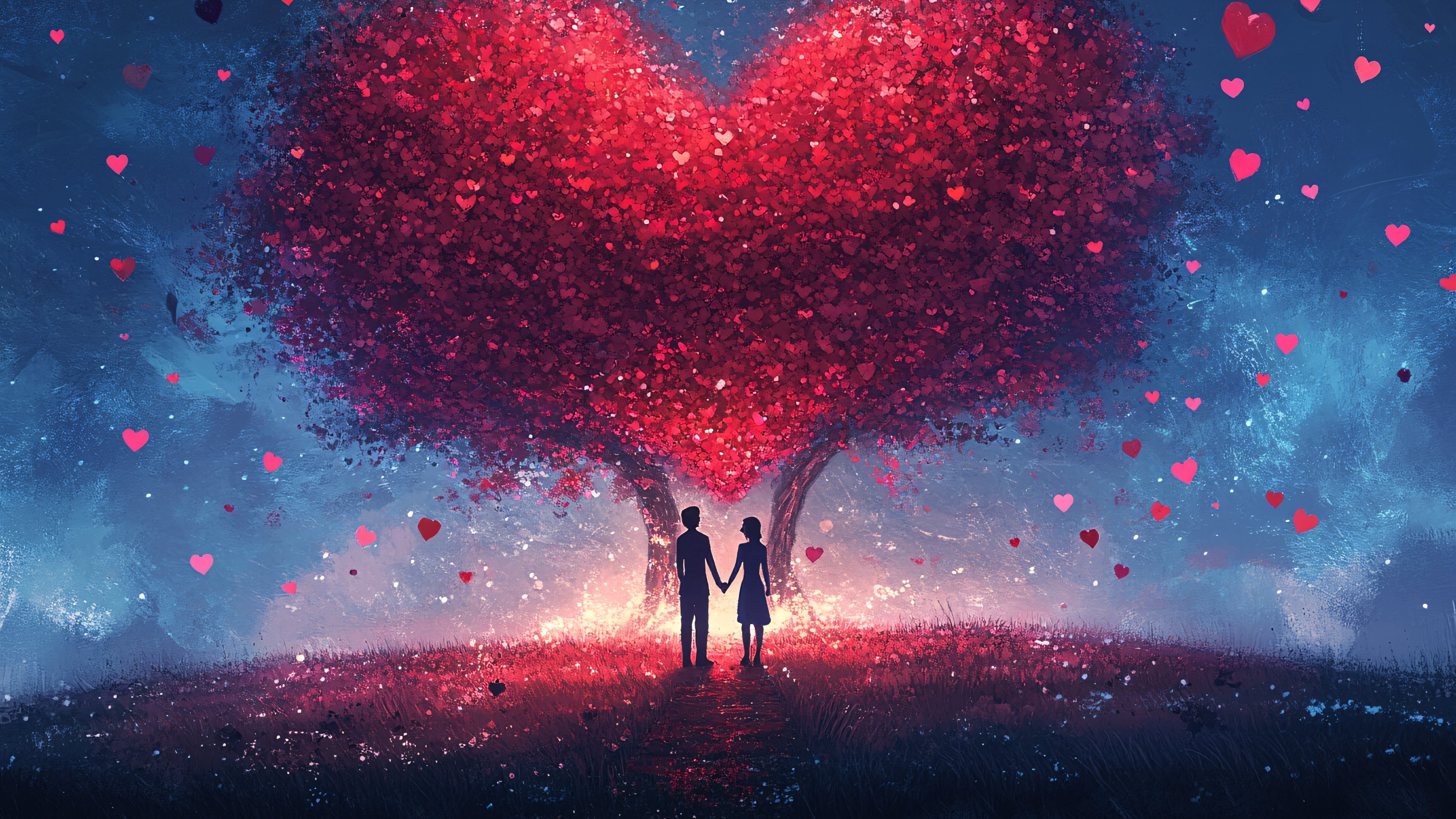 Heart-shaped tree - Wallpapers for Apple iMac 24″ in 4480x2520 resolution