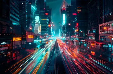 WSXGA+ wallpapers (1680x1050): light trails, traffic, long exposure, street