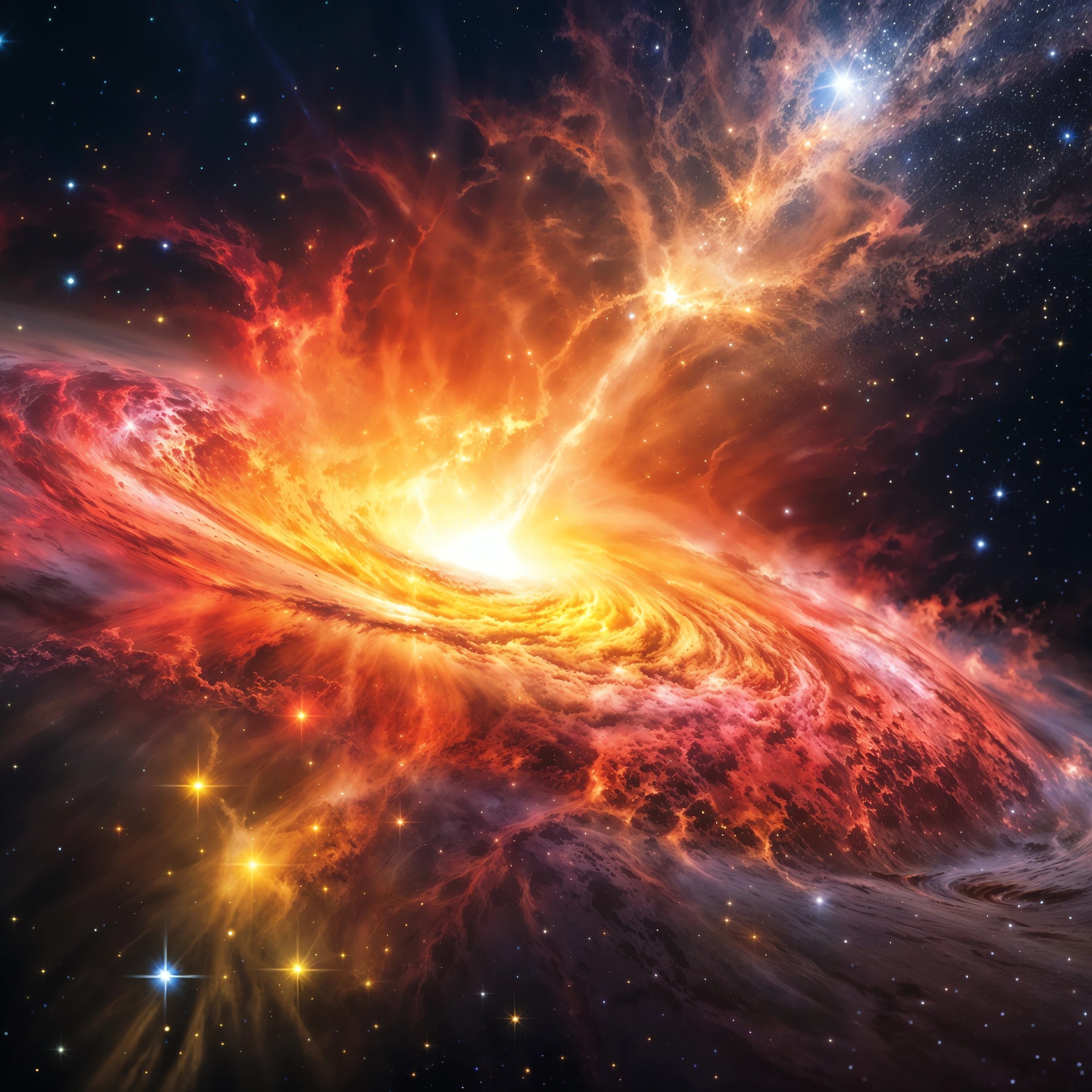 Bright swirling cosmic black hole - Wallpapers for iPad Pro 11″ in 2388x2388 resolution