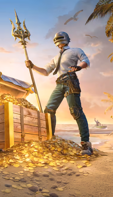 Обои мультиплеер для Nokia, Samsung (360x640): PUBG Mobile, Королевская битва, мобильная игра, монеты
