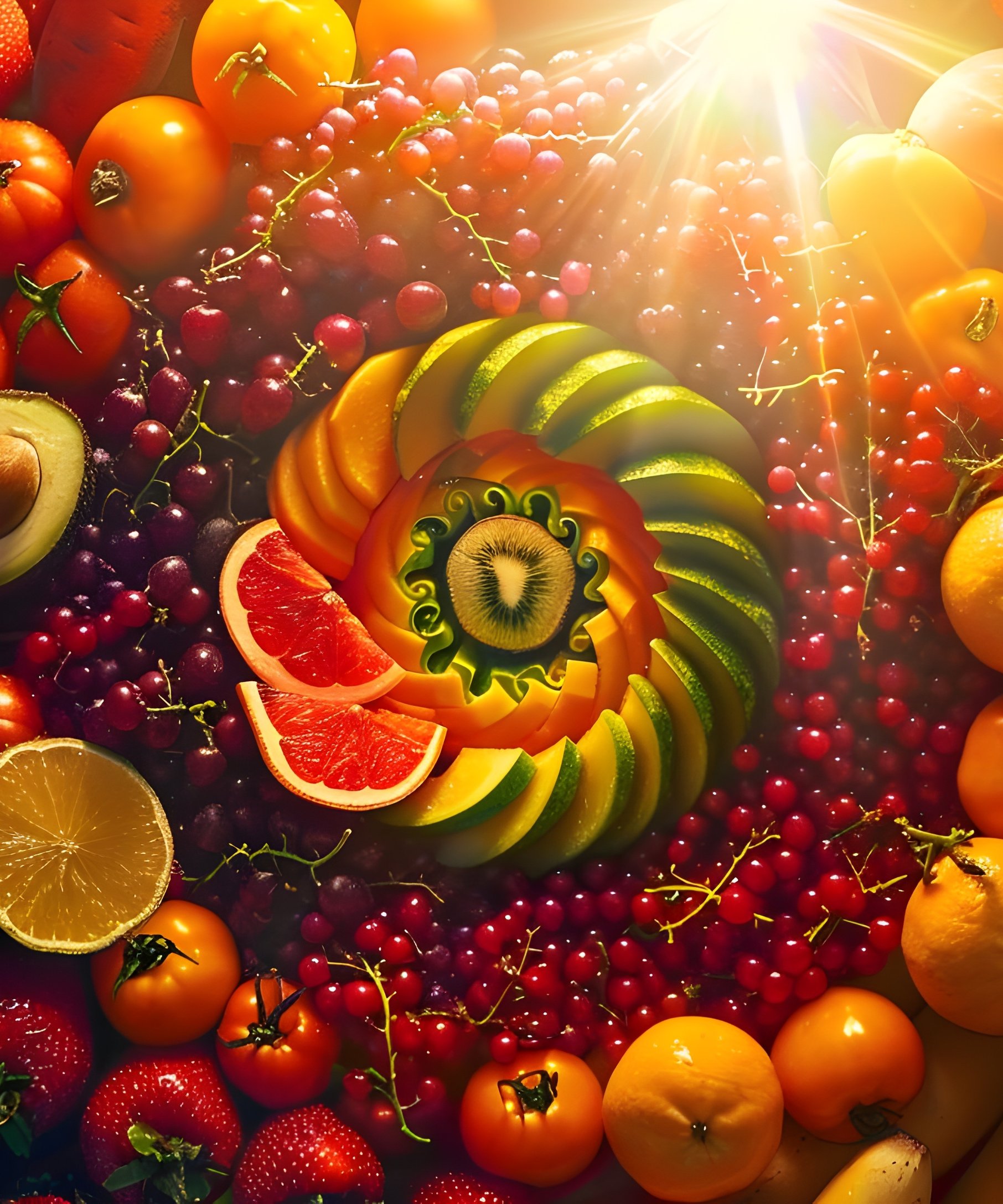 Bright fruit plate - Wallpapers for Samsung Galaxy Z Fold4/Z Fold5/Z Fold6 in 1812x2176 resolution
