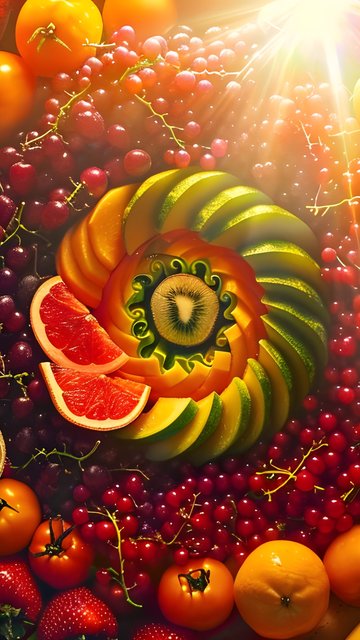 Bright fruit plate - Wallpapers for Nokia, Samsung in 360x640 resolution