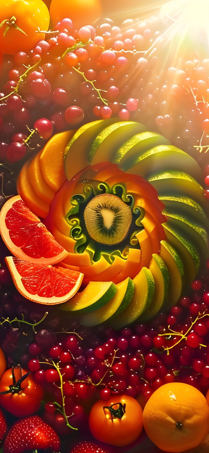 Bright fruit plate - Wallpapers for Samsung Galaxy A11/A20e/A20/M11, Xiaomi Redmi 9A/9C, POCO C40 in 720x1560 resolution