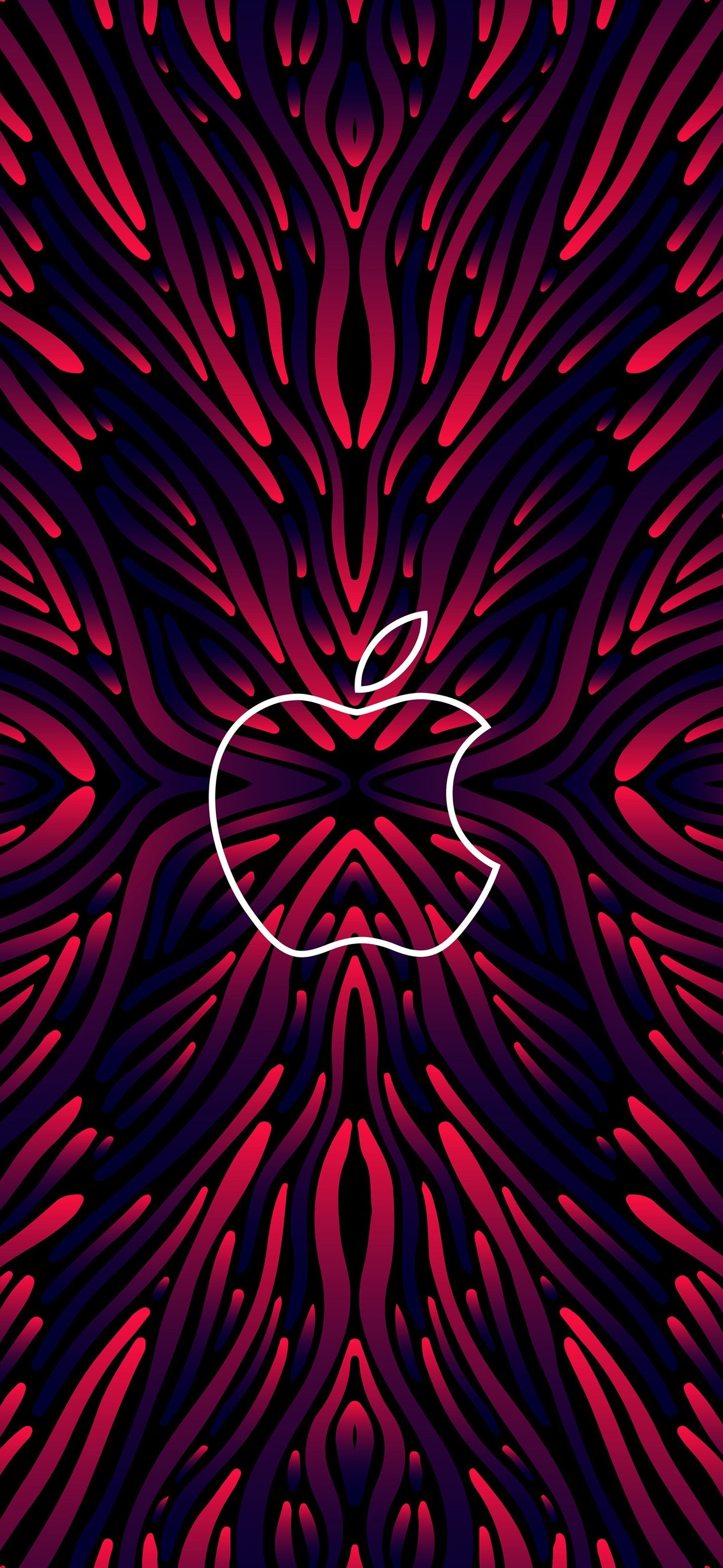 Apple event с красными флюидами - Обои для Samsung Galaxy S24/S24 Ultra/S25 Ultra/S25+/S26 Ultra в разрешении 1440x3120