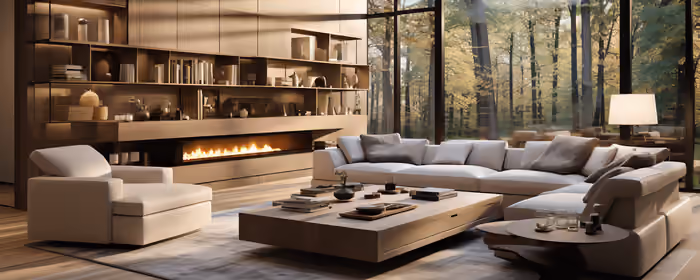 Interior design wallpapers: modern design, living room, luxury, sofa