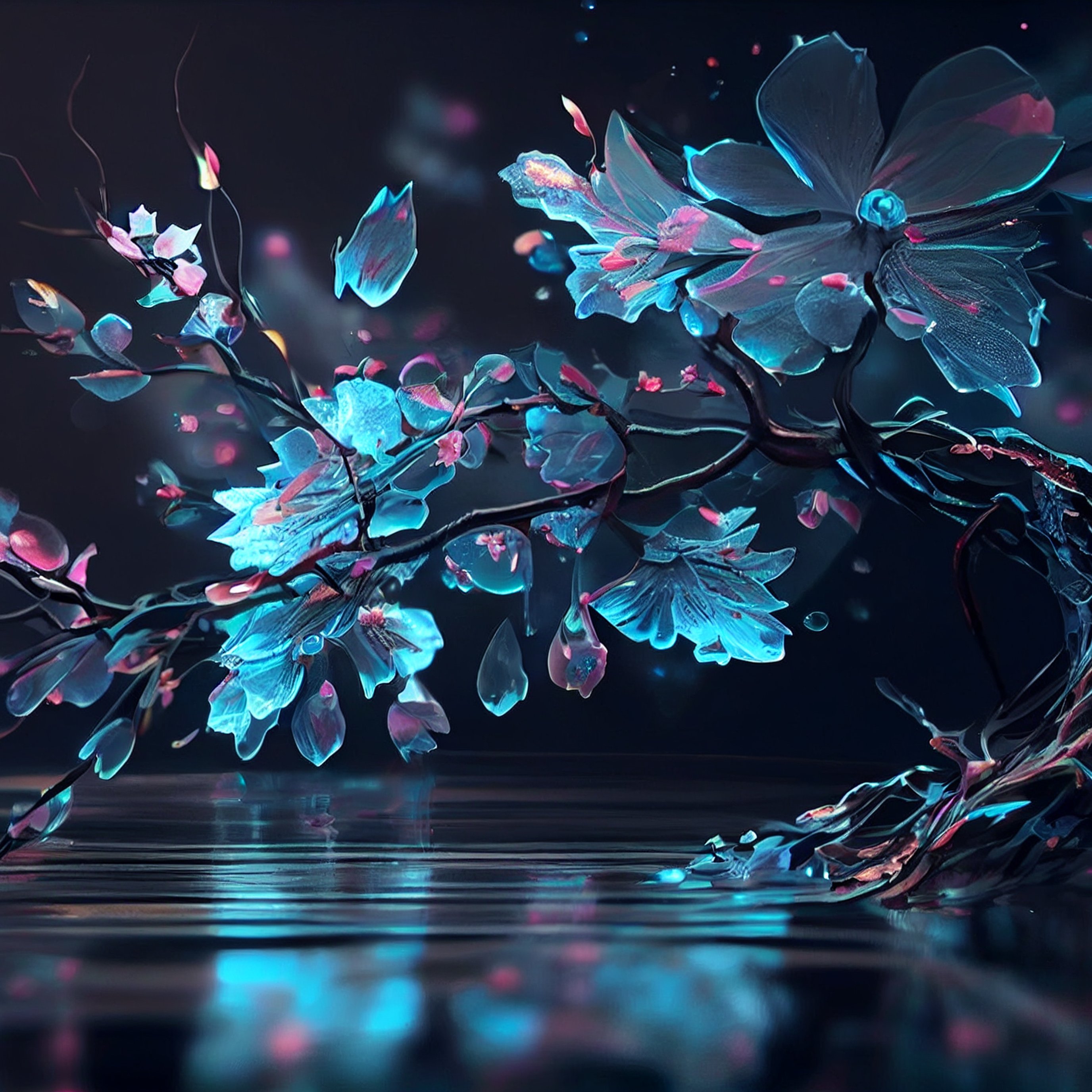 Glass petals - Wallpapers for iPad Pro 13″ in 2752x2752 resolution