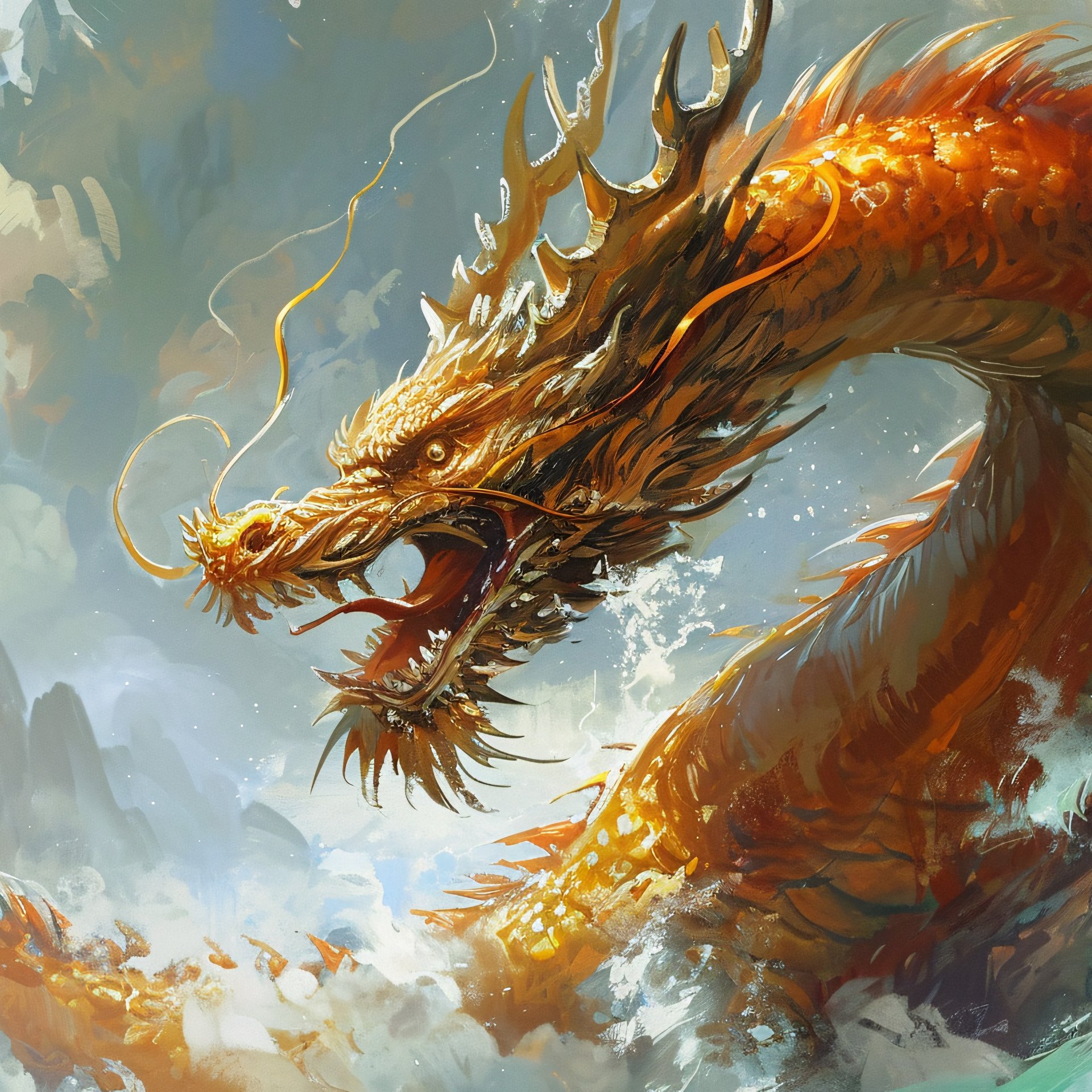 Golden Dragon - Wallpapers for Samsung Galaxy Tab in 1920x1920 resolution