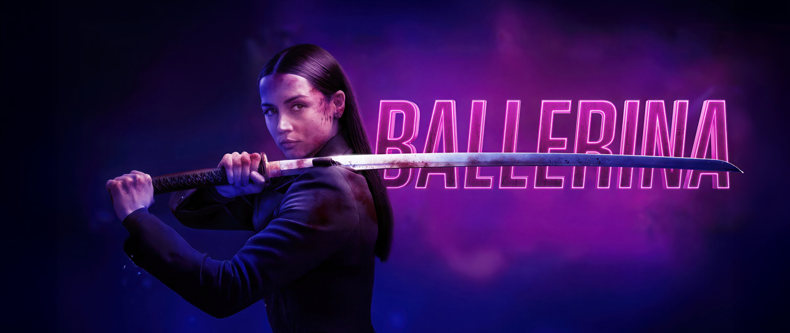 Ballerina with a katana - UltraWide 21:9 wallpapers in 2560x1080 resolution