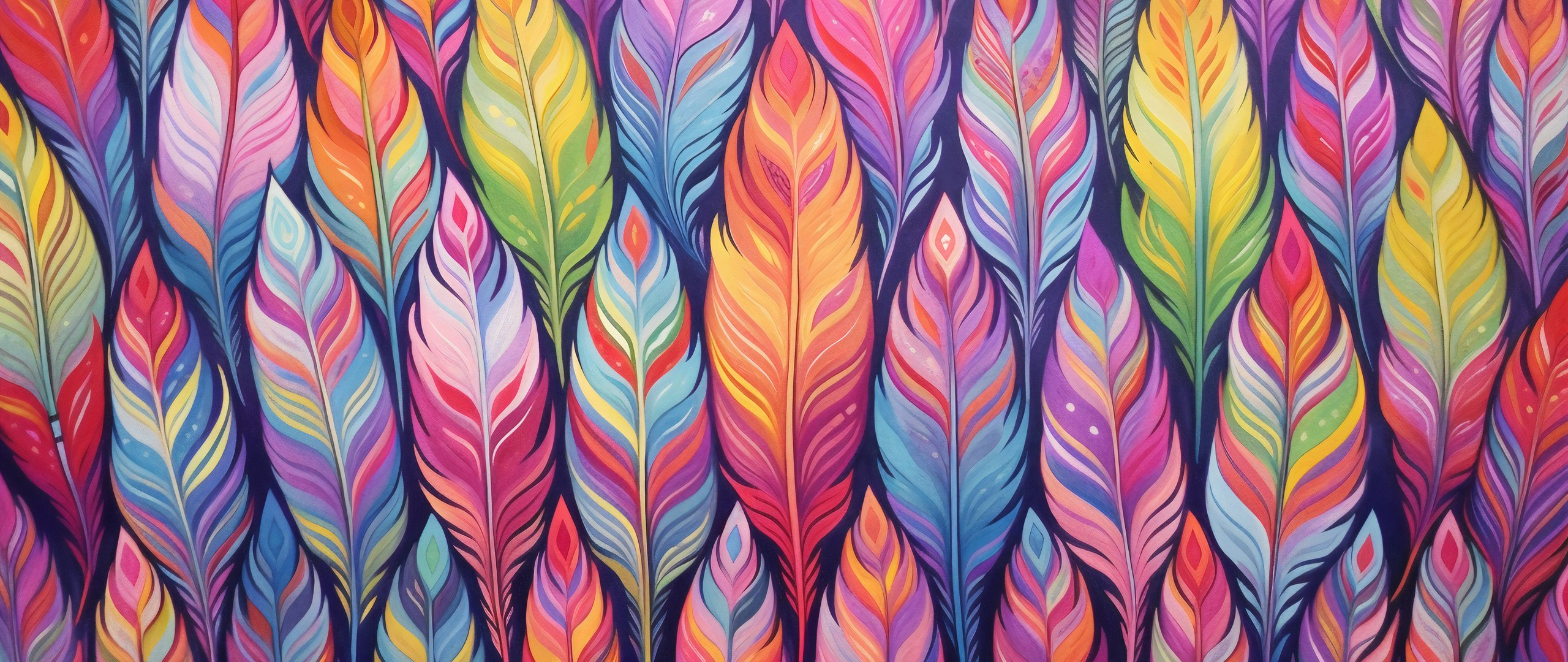 Colorful abstract feathers pattern - UltraWide 21:9 wallpapers in 2560x1080 resolution