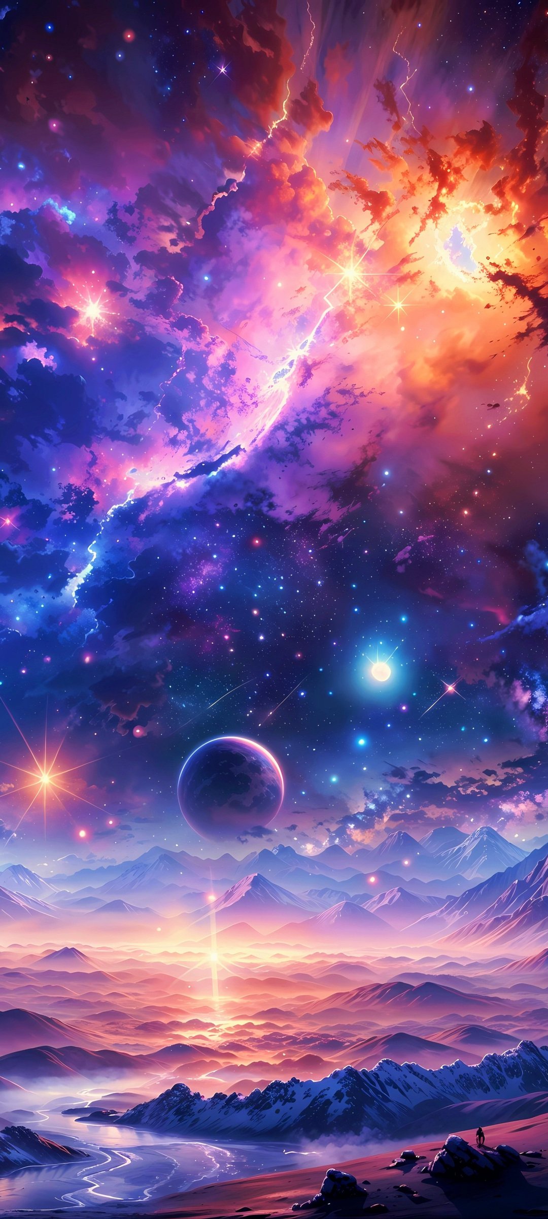 An uninhabited planet - Wallpapers for Samsung Galaxy M55, POCO M4/X4/X5, Xiaomi Redmi 12/13/Note 13/Note 14/Note 14S in 1080x2400 resolution