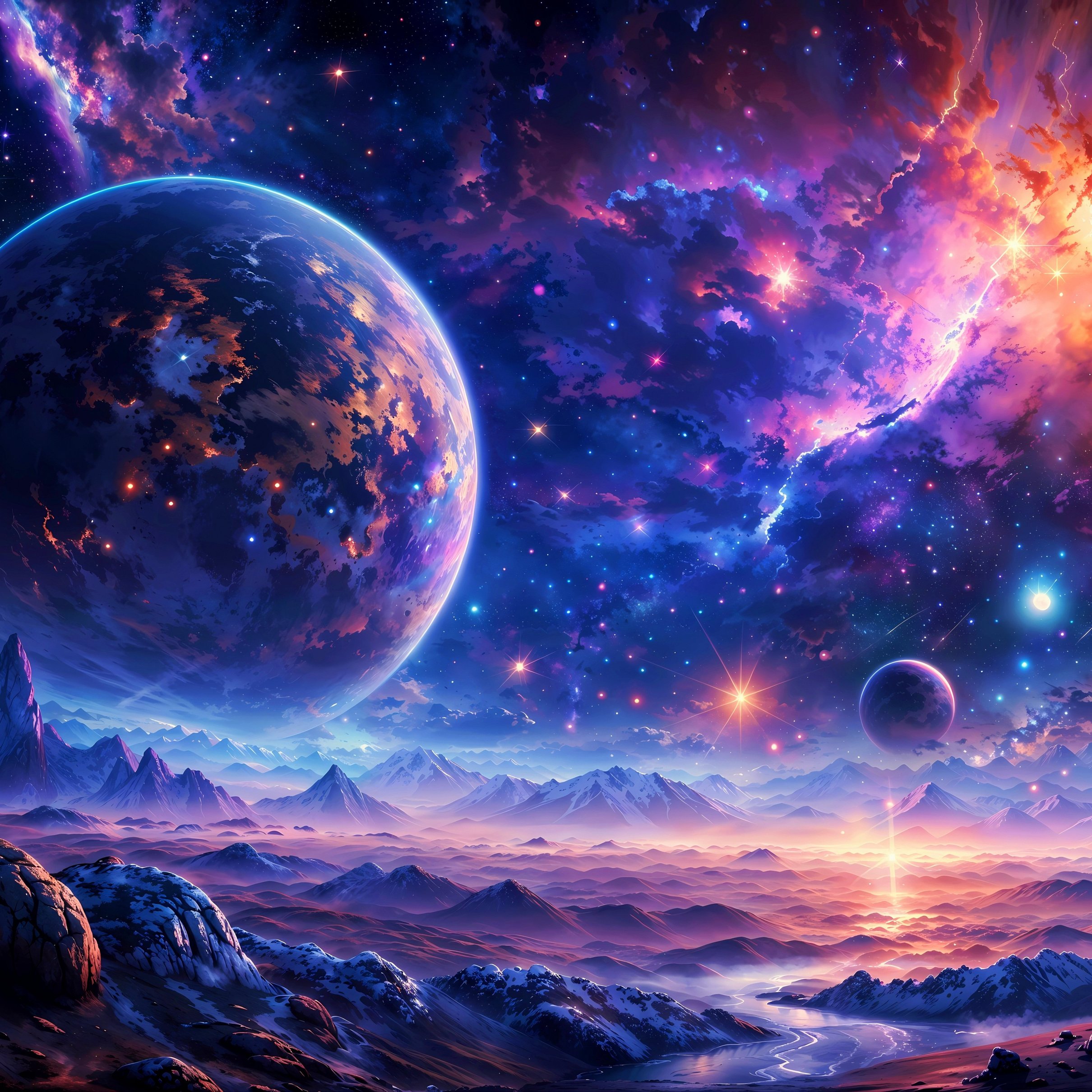 An uninhabited planet - Wallpapers for iPad Pro 11″ 2024 in 2420x2420 resolution