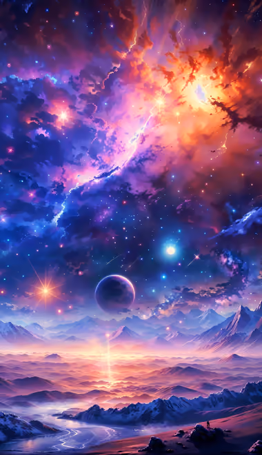 Space wallpapers: planet, crater, extraterrestrial, nebula