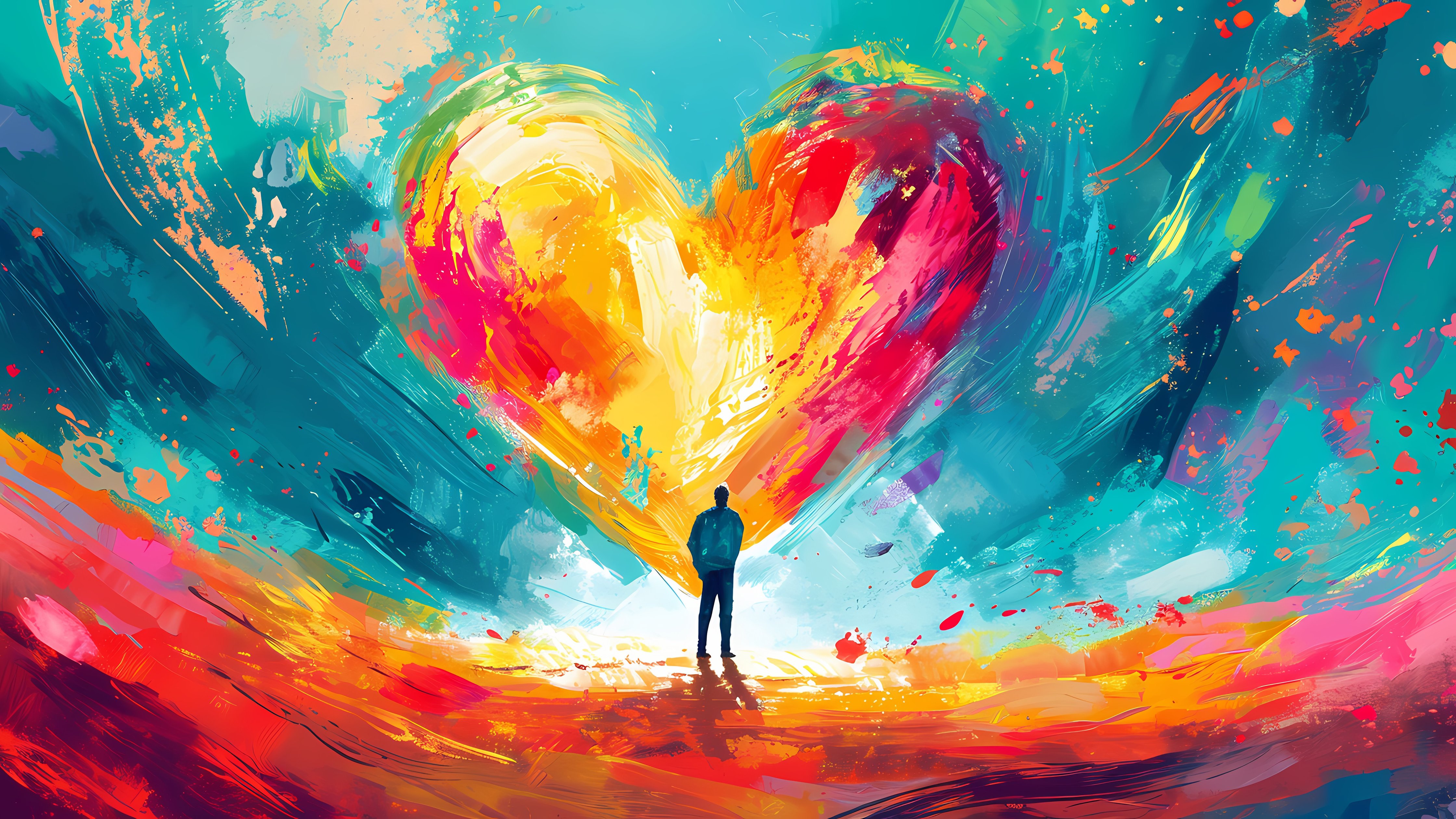 Painting for Valentines Day - Wallpapers for Apple iMac 24″ in 4480x2520 resolution