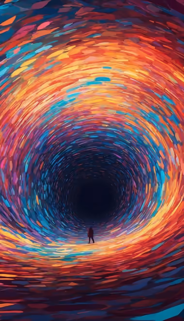 Tunnel Wallpapers for iPhone 11/XR (828x1792): spiral, black hole, tunnel, paint