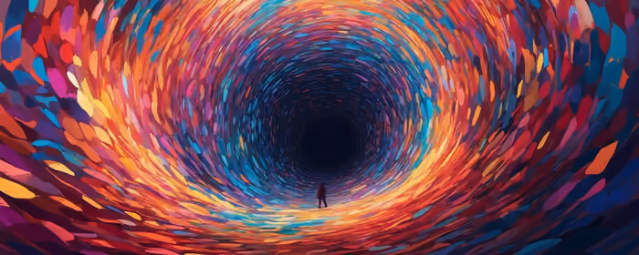UltraWide 32:9 обои узор (3840x1080): спираль, черная дыра, туннель, краска